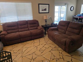 Free Recliners Couch & Love Seat