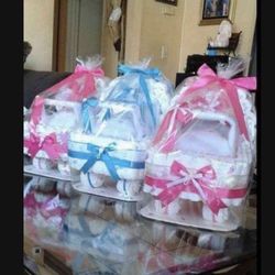 Carriolas Echas De Pampers Para Baby Shower 