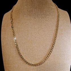 18k Italian Gold Filled Layered Miami Cuban Chain 22 Inch 5.5mm No Tarnish 