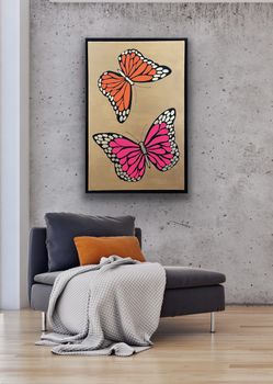 Acrylic Gold Leaf Painting 