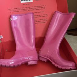 Hunter Rain Boots, Size 5 Girls