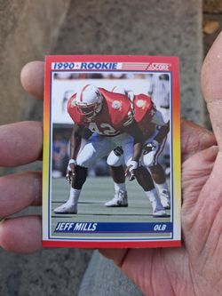 Vintage 1990 Score Jeff Mills Rookie Card #653 - Nebraska Cornhuskers / Chargers. Near Mint/Mint Condition