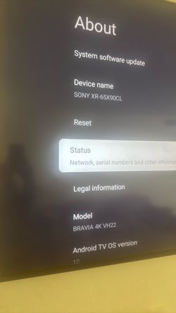 Sony Bravia XR 65” X90L Smart TV