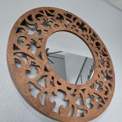 Set of 2 - Ashley Furniture Round Decorative Mirror (24" Floret Scroll Design)