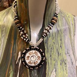 Beaded Necklace W/ Beautiful Pendant