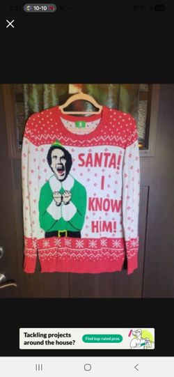 Elf Christmas Ugly Sweater Small 