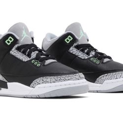 Nike Air Jordan 3 Retro GS Green Glow Size 6.5y