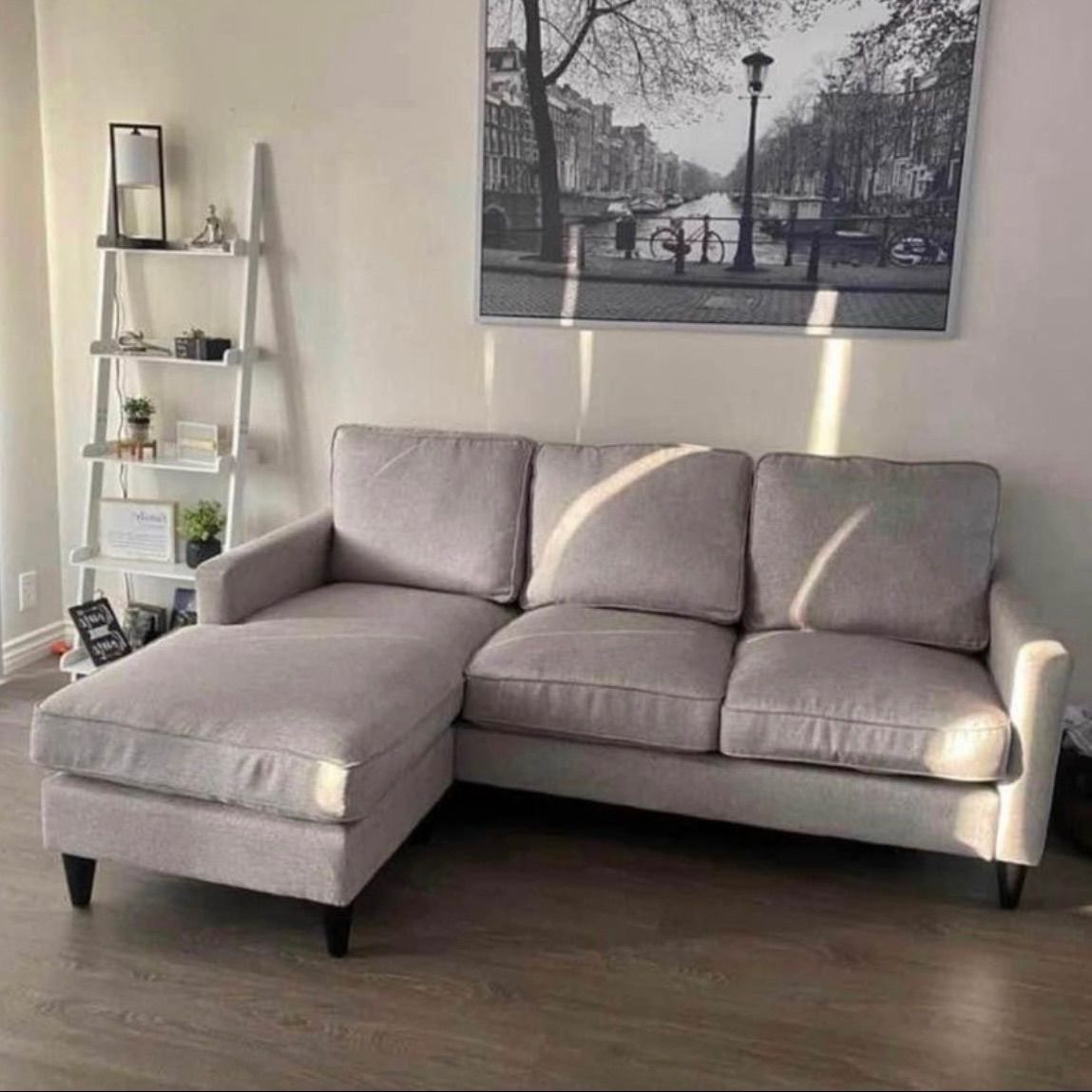 Nori Gray Modern Reversible Chaise Sectional Sofa from Picket House