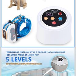 Plkm Wireless Dog Fence 2025 Newest Intelligent Pet Electric Containment System, Dog Out of Range Reminder Transmitter AI Smart Alarm, 360° Strong Sig