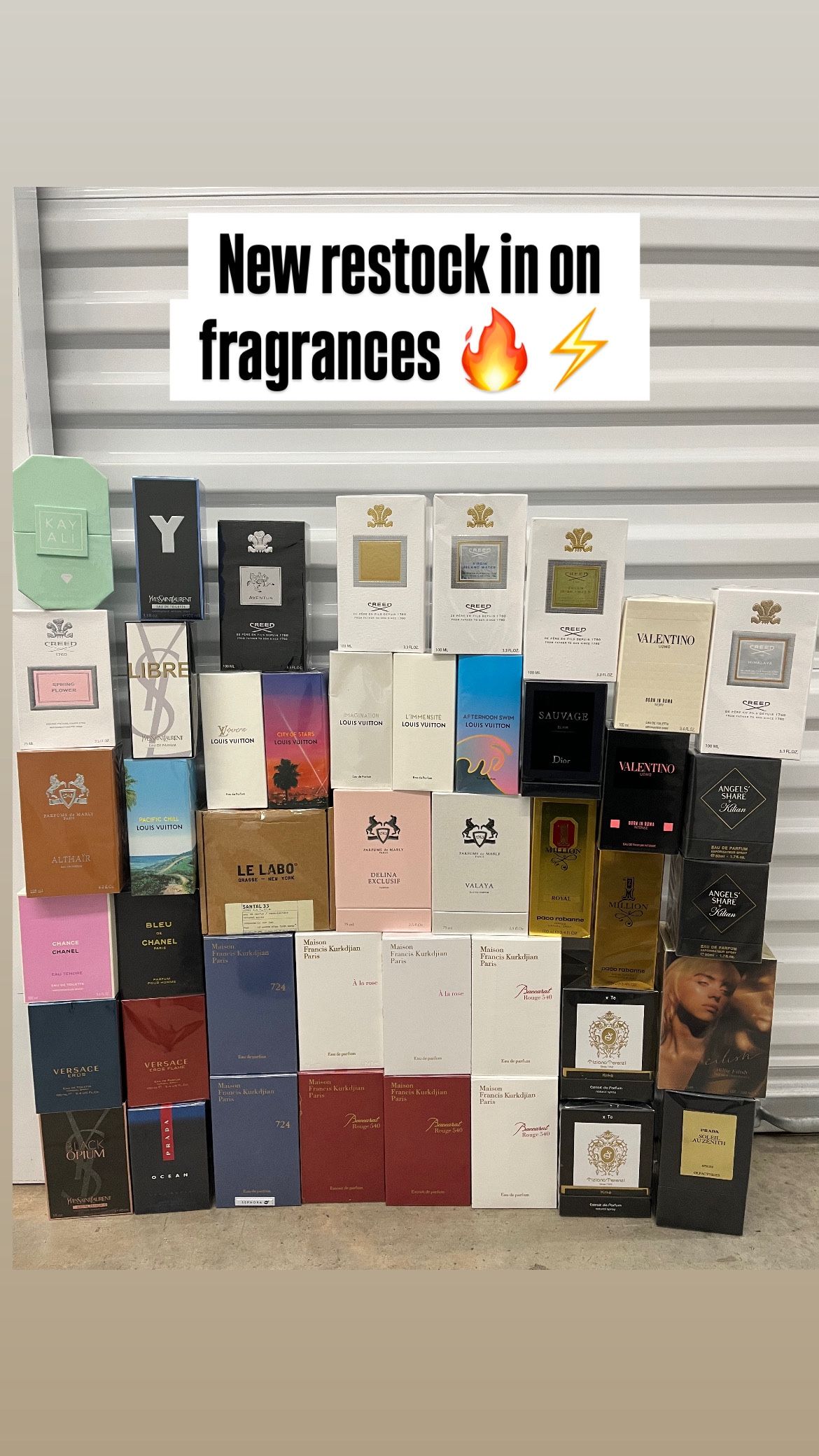 Creed, MFK, Baccarat, All Lvs, Kirke, One Million, Delina, Althair, And More