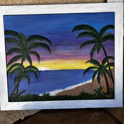 TROPICAL SEA  ACRYLIC ON CANVAS 16X20