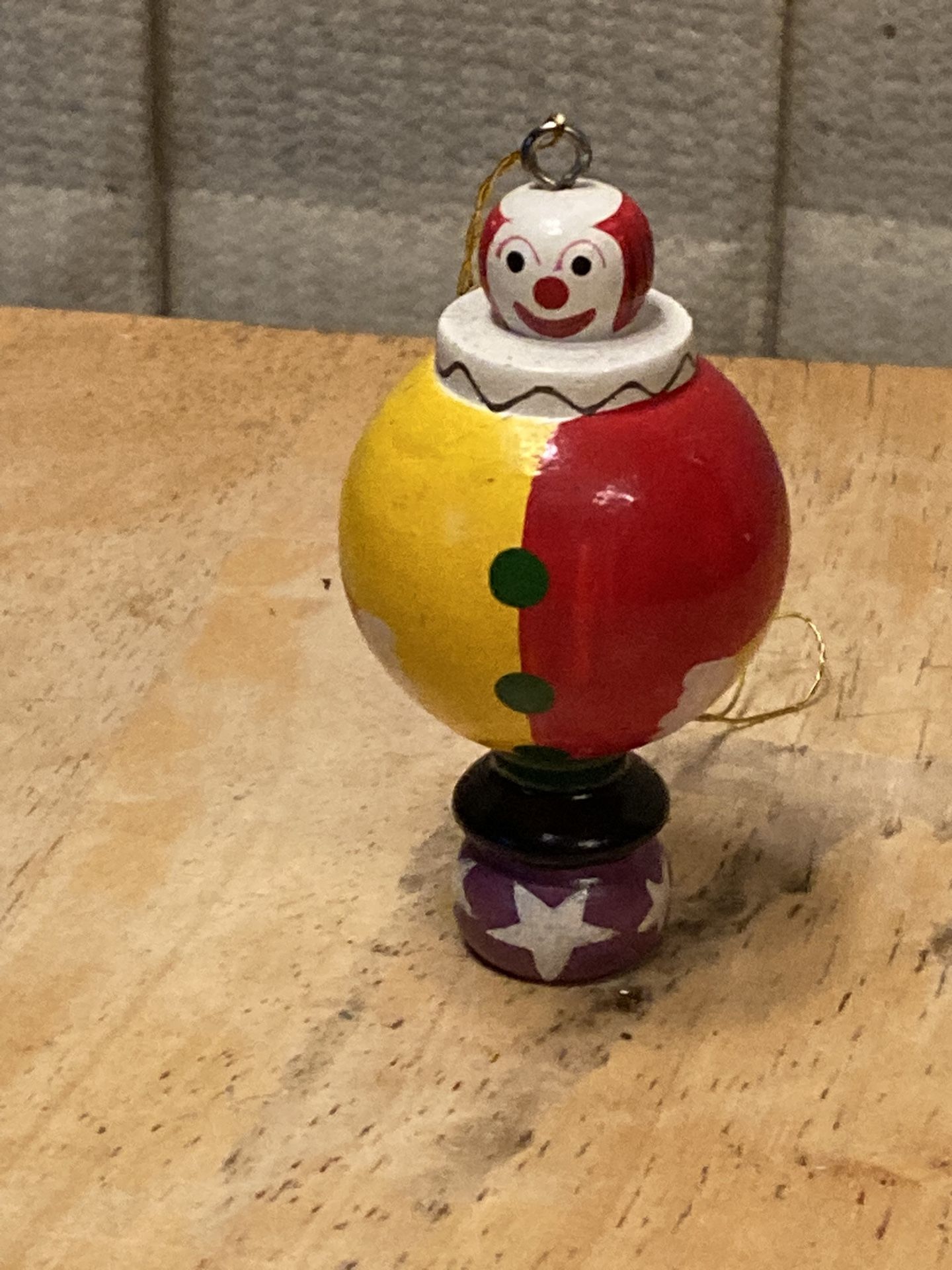 Avon Roly Poly Clown Vintage Ornament 