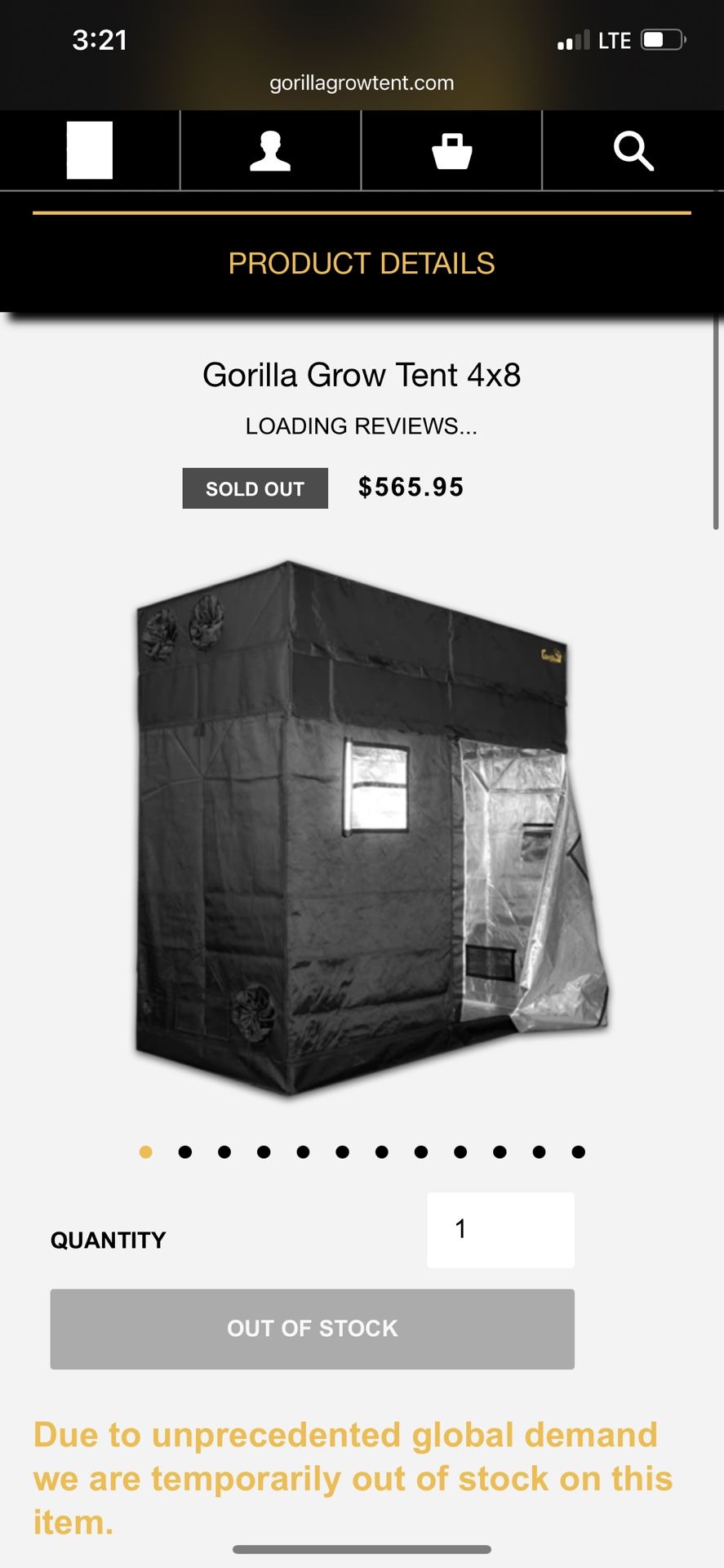 Gorilla Grow Tent Heavy Duty 4x8
