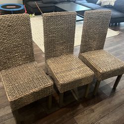 3 Dining Chairs (Caned) 