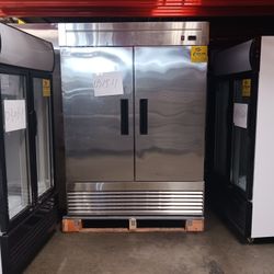 Commercial Two Door Reach In Stainless Steel Restaurant Business Refrigerator