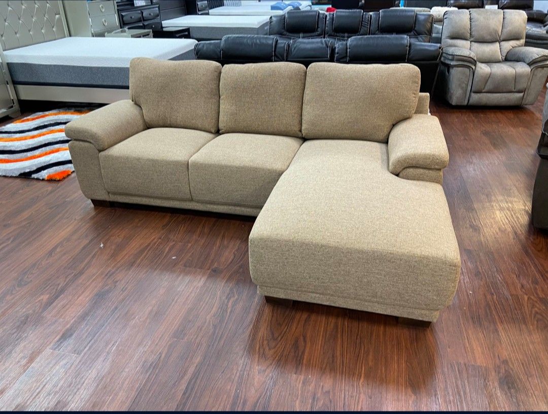 HAVANA CAMEL CHAISE SOFA!!! TEXT 30777 TO 22462 FOR $50 DOWN!!!