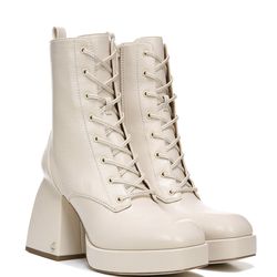 Sam edelman boots zip up, Patent beige leather