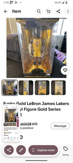 Funko Gold LeBron James Lakers NBA Vinyl Figure Gold Series One 2021