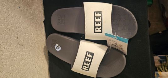 Reef  Men's Reef One Slide White , 9 US New w Tags