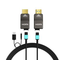 8K Detachable Full Fiber Optic Armored HDMI 2.1 Cable 15FT #3591Y R6