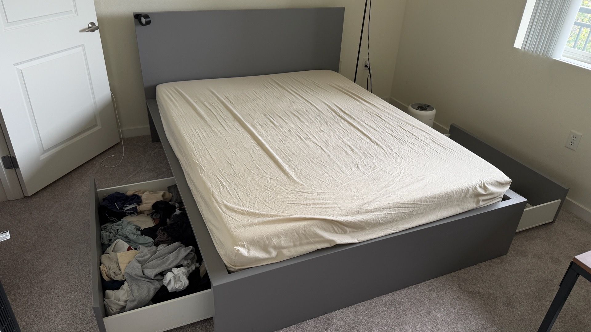 IKEA Bed frame + ÄKREHAMN firm mattress