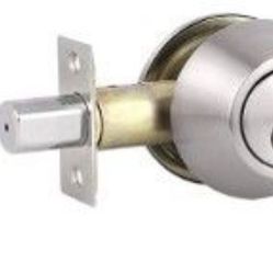 Knobonly Dead Bolt In Satin Nickel Finish.