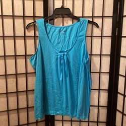 Jammy tank with ribbon and lace