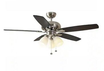 52” Ceiling Fan - Black & Silver