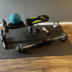 At Home Workout Gym Set Up 