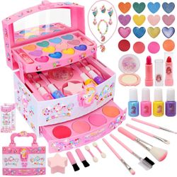 Toys-for-Girls,Washable Real Kids-Makeup-Kit-for-Girl,Toddler-Toys for 3 4 5 6 7 8 9 10 11 12 Year Old Girls,Christmas Birthday Unicorns-Gifts-for-Gir