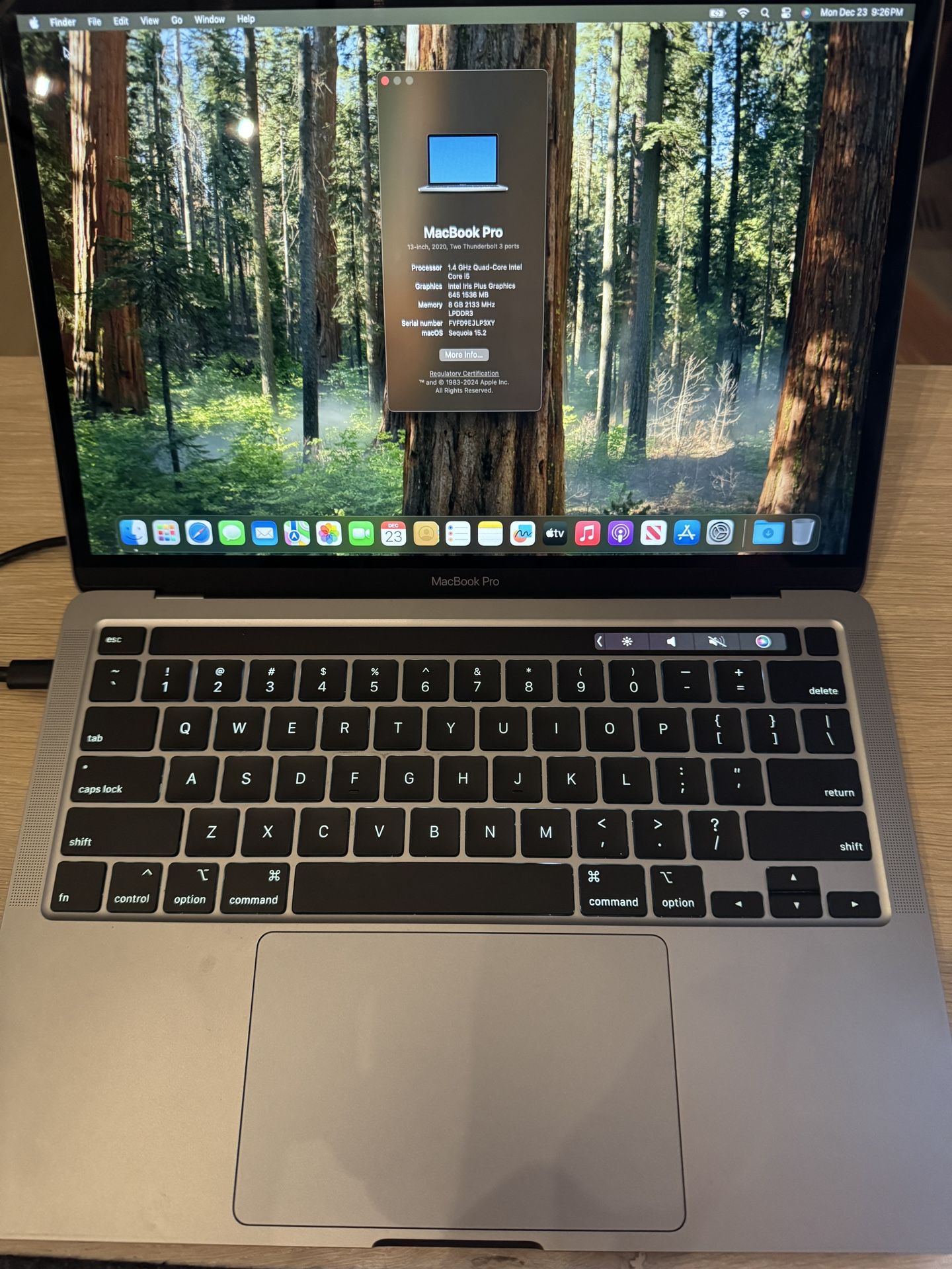 2020 MacBook Pro 13” - 8Gb RAM, 256Gb SSD, Touchbar
