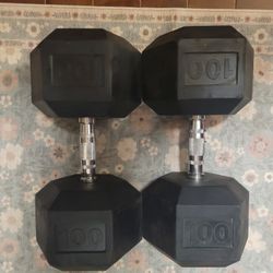 Urethane Hexagon Dumbbells-100lbs Cash Only 
