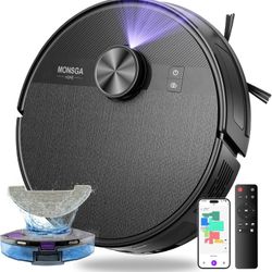 MONSGA Robot Vacuum & Mop Combo, 7000Pa w/Lidar Navigation APP/Remote/Voice (New)