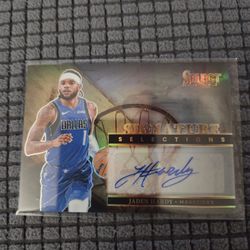 Jaden Hardy 2024-25 Panini Select Signature Selections Auto Prizm Holo