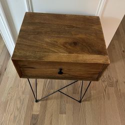 Wood Nightstand 