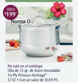 Olla de 15 qts Tri-ply nueva en su caja 🌺 princess house 🌺