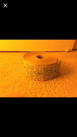 1960s raffle tickets