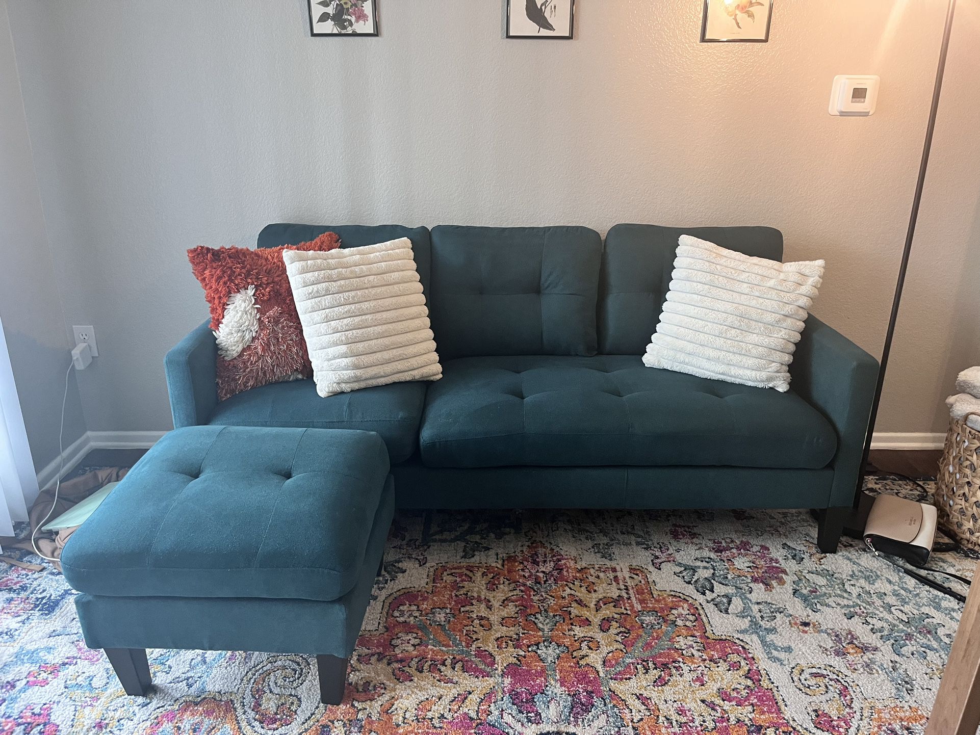 Small Emerald Couch For Sale