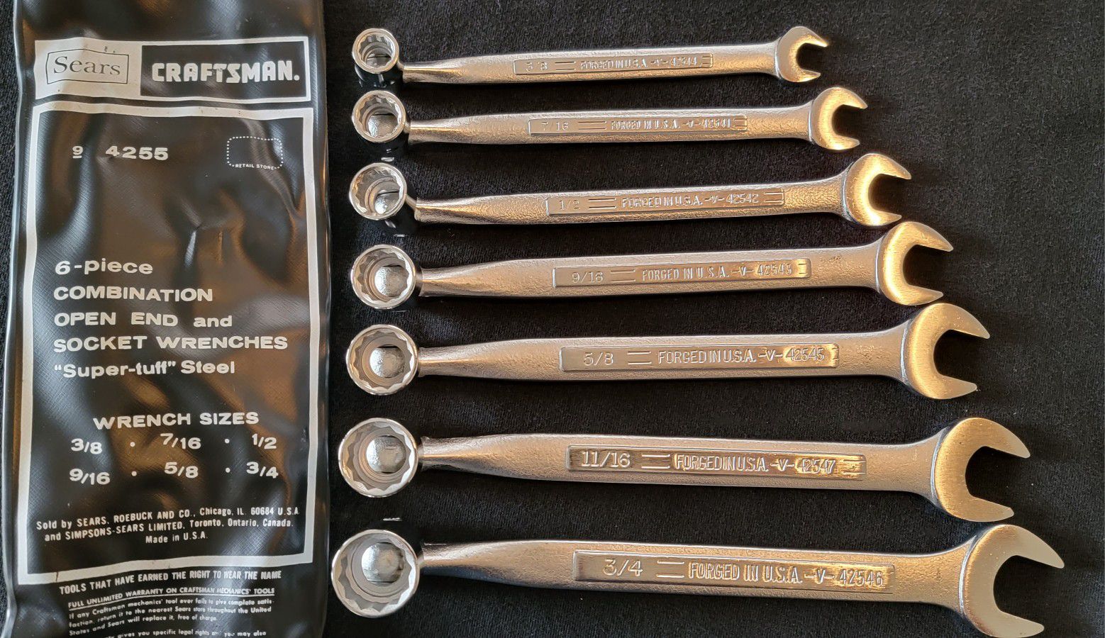Craftsman Combination And Socket Wrenches New Old Stock