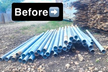Galvanized Steel Fence Posts 2.38” Dia (pick up in Del Valle Austin)