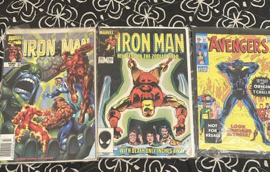 Marvel Legends Iron Man Comics And Origin Of Black Panther Comic (not Original Copy)