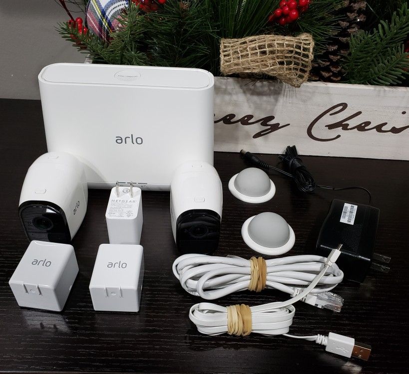 Arlo - Pro 2 2-Camera Indoor/Outdoor Wireless 1080p Security Camera System - White