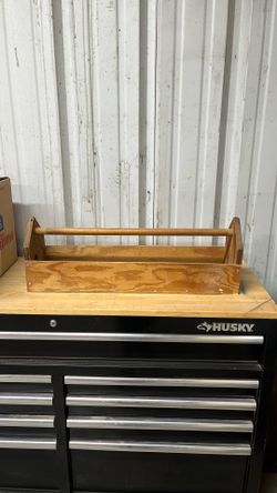 Antique Handmade Wooden Tool Caddy