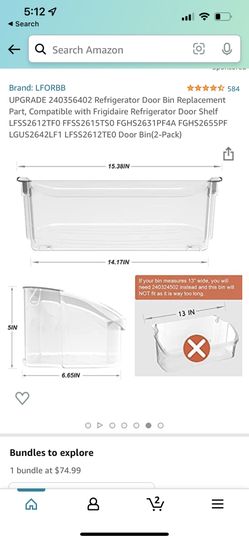 Refrigerator Door Bin Replacement