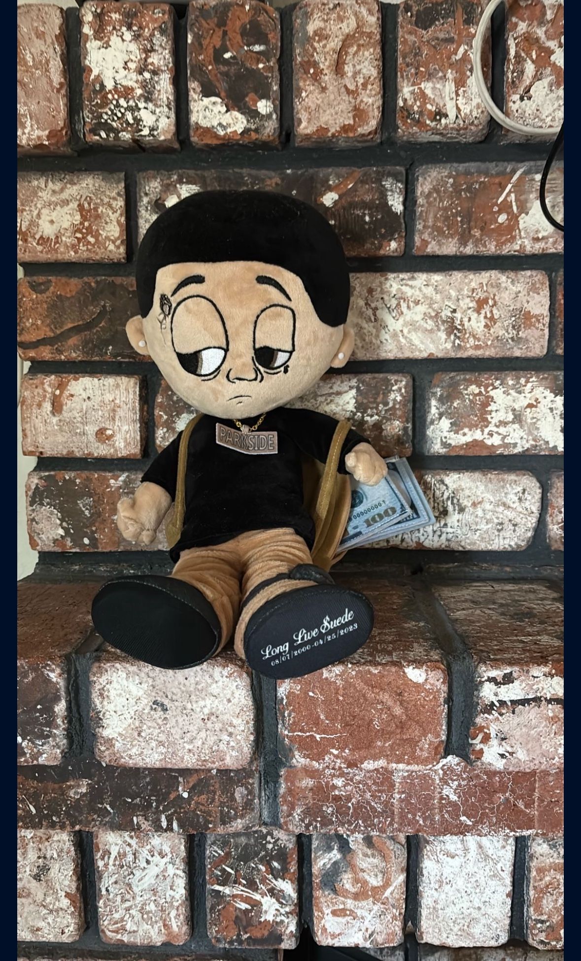 NOTHING PERSONAL Money sign suede plush Doll