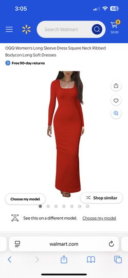 OQQ Women's Long Sleeve Soft Long Dress