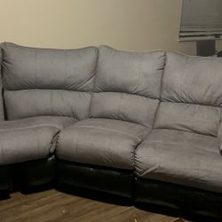 Gray And Black Sectional 