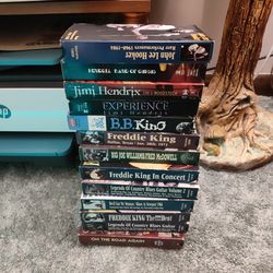 Music VHS hendrix, bb king Freddie king etc