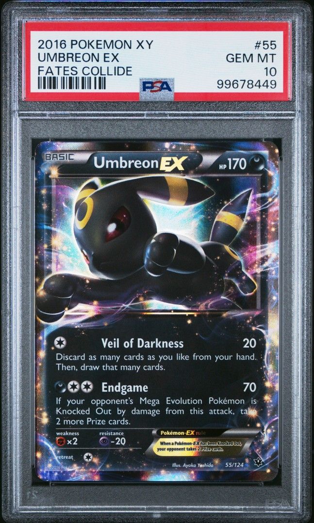 2016 Pokémon XY Fates Collide #55 Umbreon EX - Holo (PSA 10 GEM MINT)