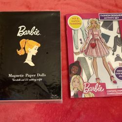 New Collectible Schylling Barbie Magnetic Dolls and Fashion Designer Set